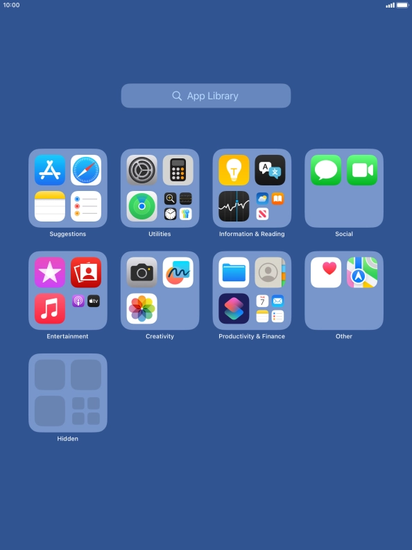 The app is now placed in the Hidden folder in the App Library.