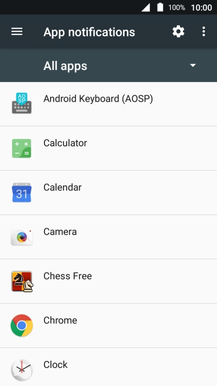 Press the required app.