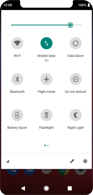 Press the settings icon.