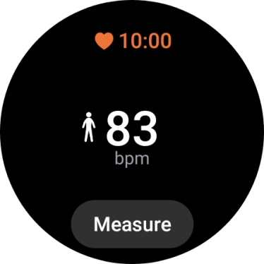 Press Measure and wait while your smartwatch measures your heart rate.