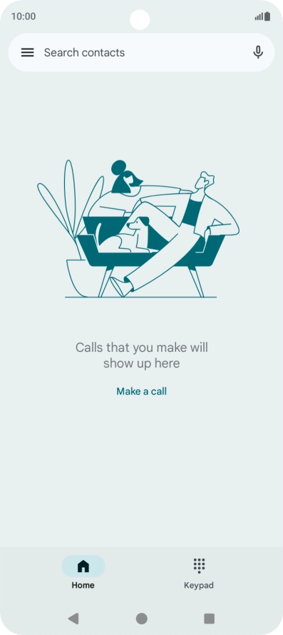 Press the menu icon.