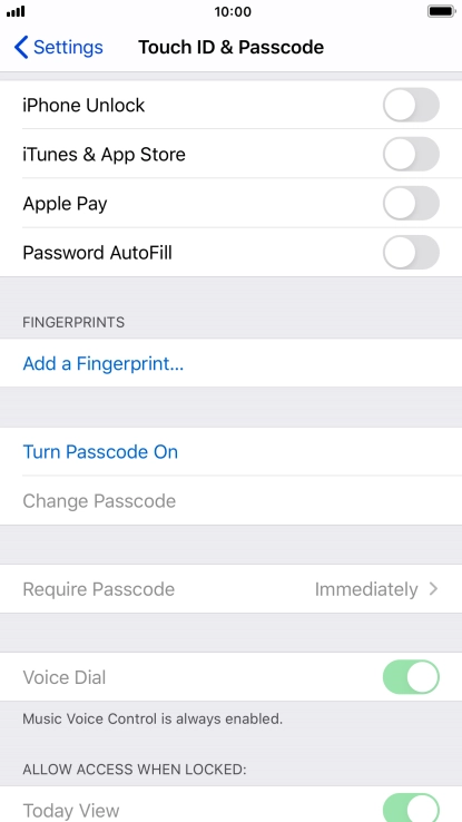 Press Add a Fingerprint... and follow the instructions on the screen to add your fingerprint.