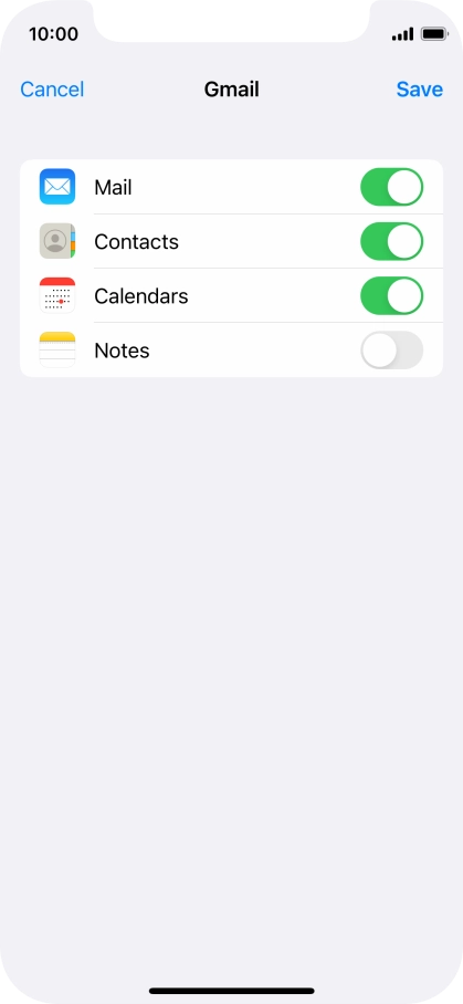 If this screen is displayed, you email account has been recognised and set up automatically. Follow the instructions on the screen to key in more information and finish setting up your phone.