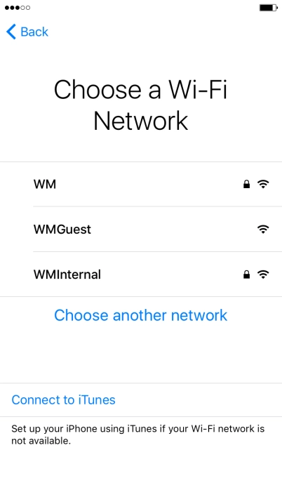 Press the required Wi-Fi network.