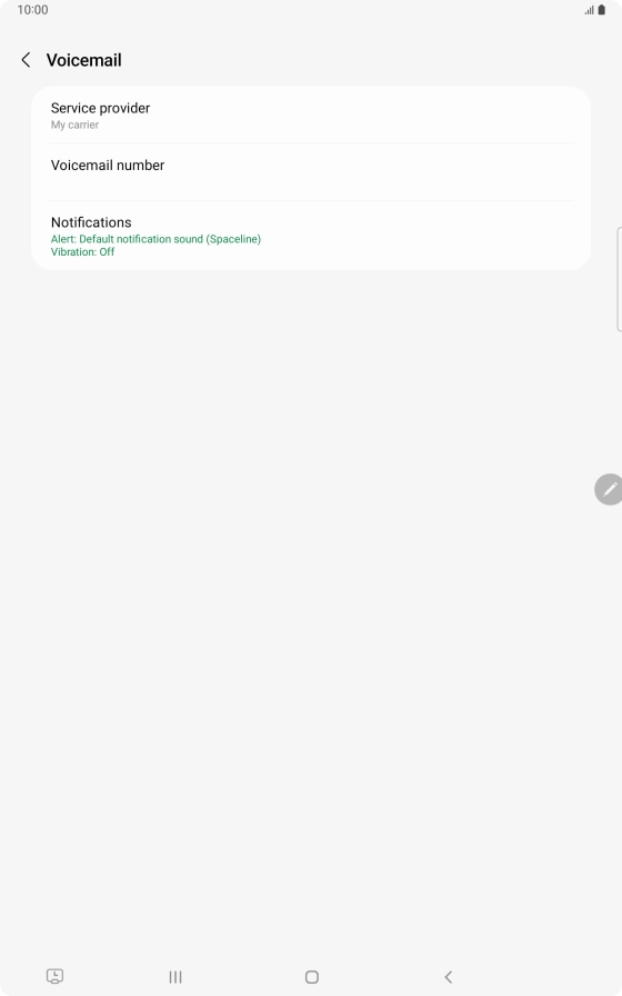Press Voicemail number. Press Voicemail number.