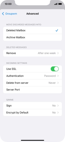 Press the indicator next to 