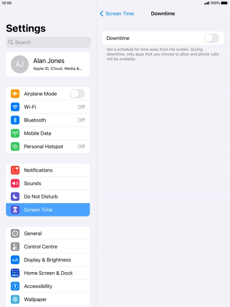 Press the indicator next to 