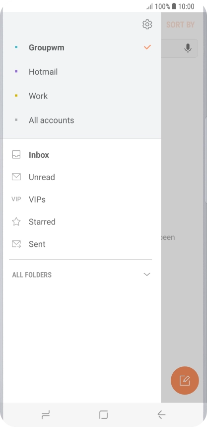 Press the required account.