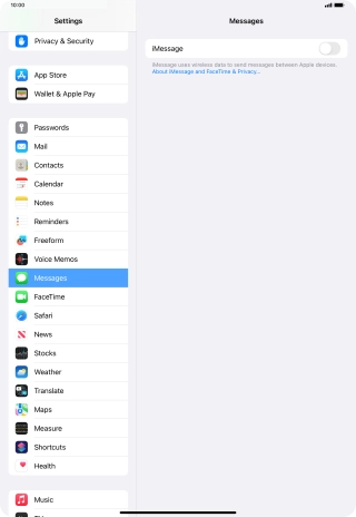 Press the indicator next to 