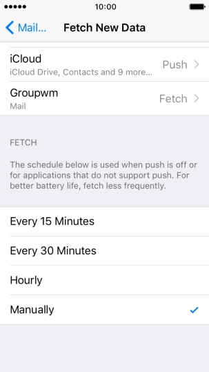 If you turn off the function, press the required setting.