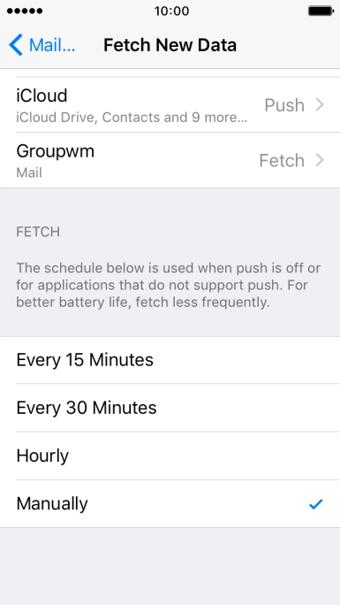 If you turn off the function, press the required setting.