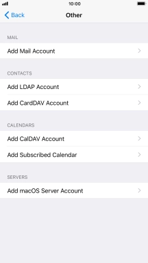 Press Add Mail Account.
