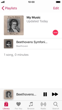 Press the song title. Press the song title.