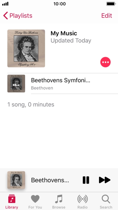 Press the song title. Press the song title.