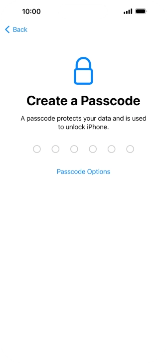 Press Passcode Options.