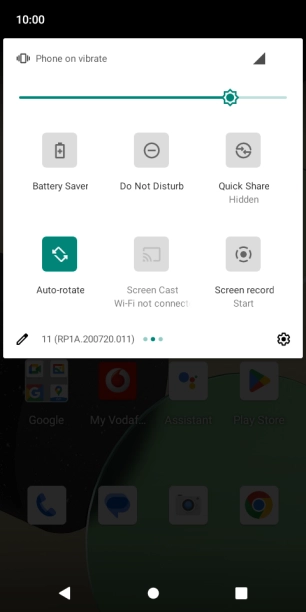 Press the low power mode icon to turn on the function.