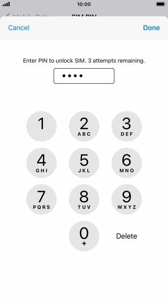 Key in your PIN and press Done.