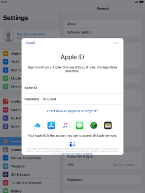 Press the field next to 