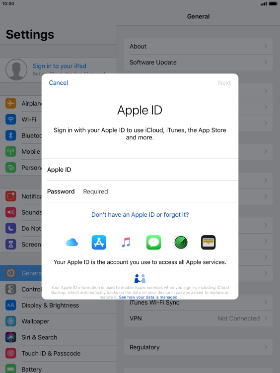 Press the field next to 