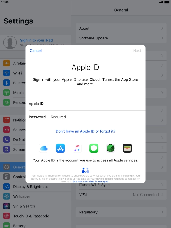 Press the field next to 