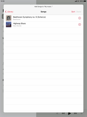 Go to the required category and press the required audio file.