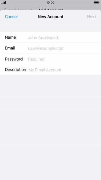 Press Name and key in the required sender name.