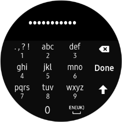 Key in the password for the Wi-Fi network and press Done.