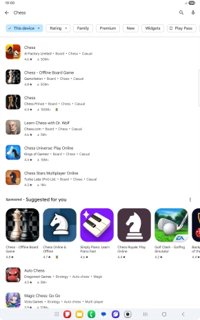 Press the required app.
