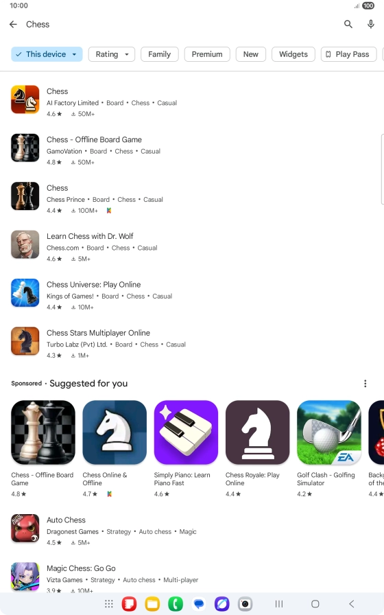 Press the required app.