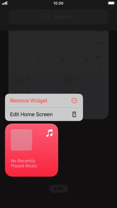 Press Remove Widget.