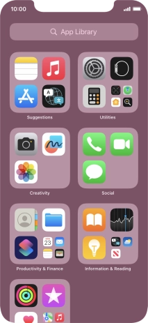 Press the required app.