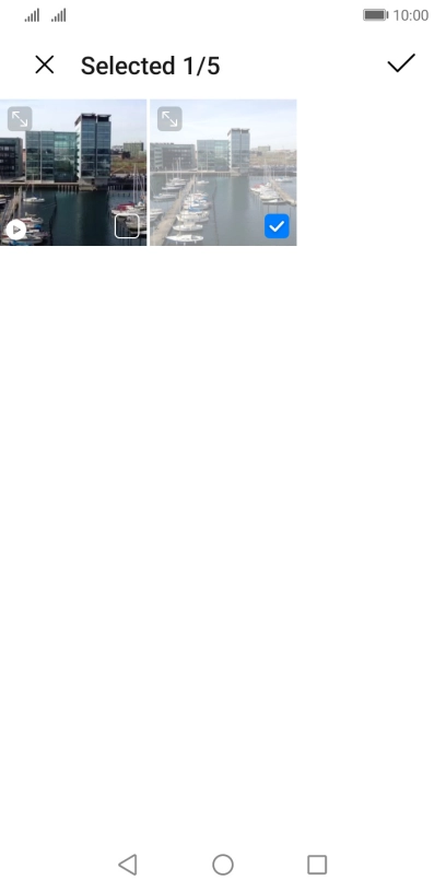 Press the confirm icon.
