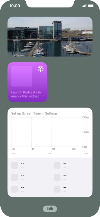 Press and hold the required Widget Stack.