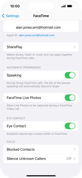 Press Blocked Contacts.