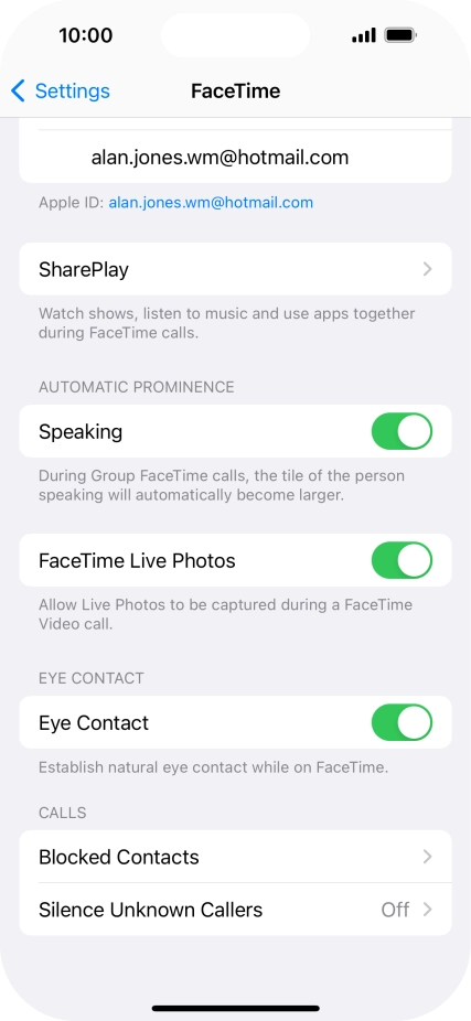 Press Blocked Contacts. Press Blocked Contacts.
