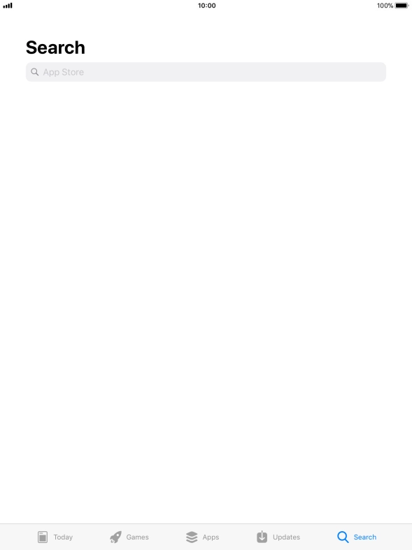 Press the search field.