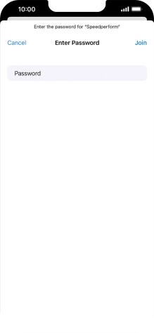 Key in the password for the Wi-Fi network and press Join.