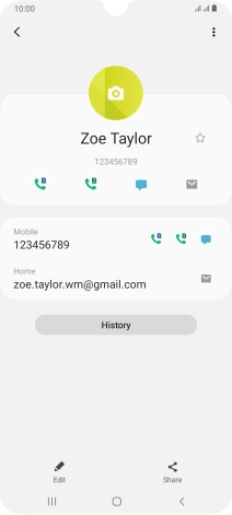 Press the call icon.