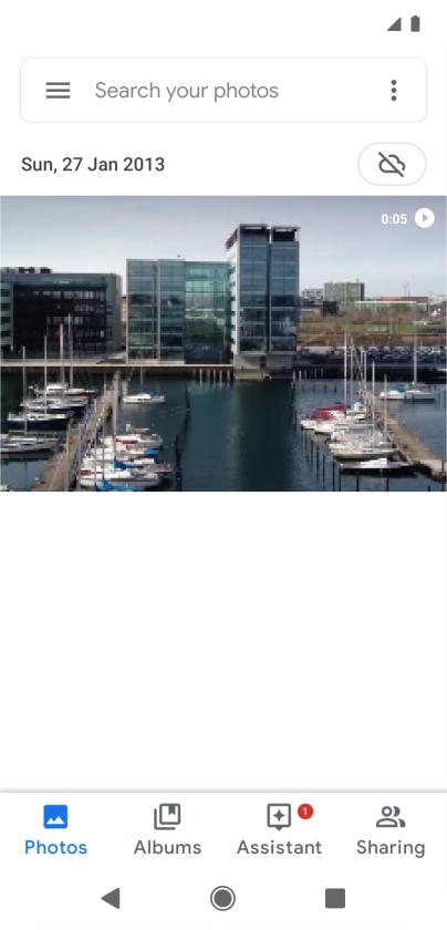 Press Albums and go to the required folder.