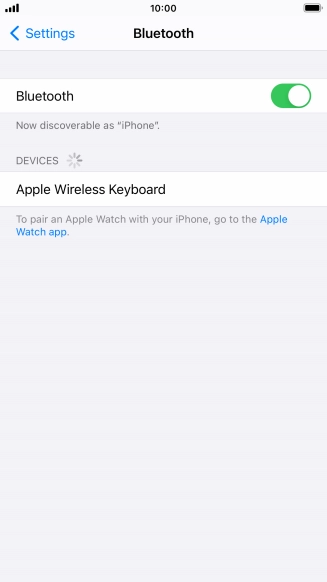 Press the required Bluetooth device and follow the instructions on the screen to pair the device with your phone.