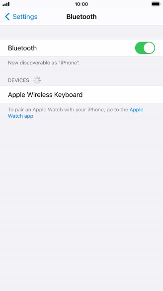 Press the required Bluetooth device and follow the instructions on the screen to pair the device with your phone.
