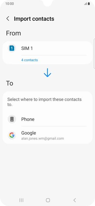 Press the required Google account.