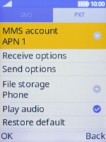 Select MMS account.