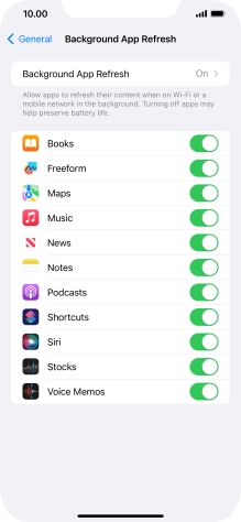 Press Background App Refresh.