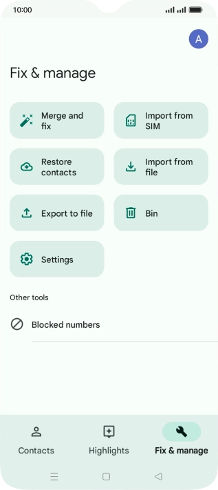 Press Import from SIM.