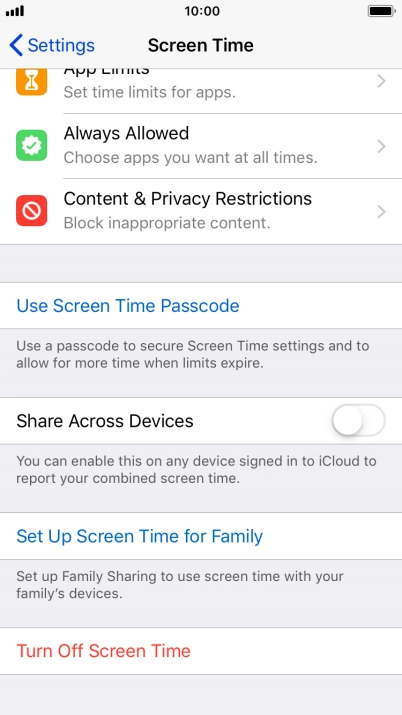 Press the indicator next to 