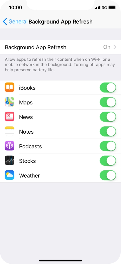 Press Background App Refresh.