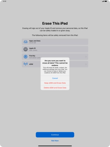 Press the required setting. Press the required setting.