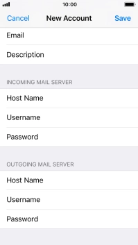 Press Save. Your email account has now been set up. To select more settings for incoming and outgoing server, proceed with the following steps.