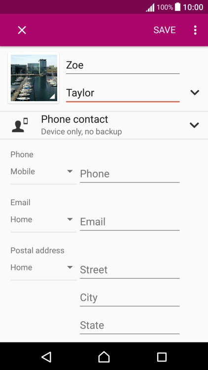 Press the address book drop down list.